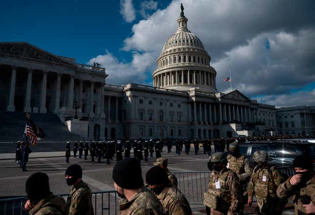 Image for article titled Around a Dozen National Guard Members Removed From Inauguration Security Team, Including 2 for Ties to Far-Right Militia Groups [Updated]