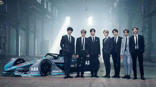 Image for article titled K-Pop Superstars BTS Become Formula E Ambassadors To Raise Climate Change Awareness