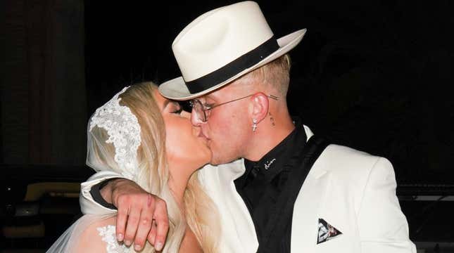 Image for article titled Of Course Jake Paul and Tana Mongeau’s Possibly Fake Wedding Ended in a Champagne-Induced Fistfight