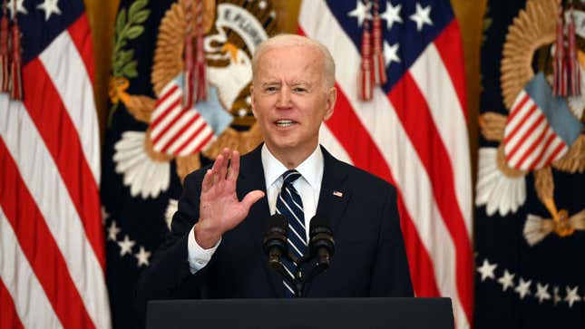 Image for article titled Biden Unveils $2 Trillion Infrastructure Plan To Mail Every U.S. Citizen Envelope Of Wet Cement