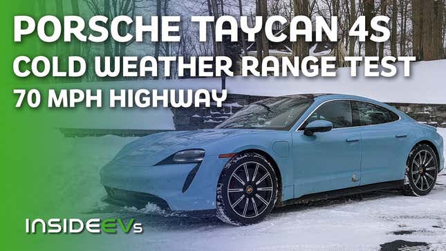 Image for article titled The 2020 Porsche Taycan 4S Keeps Over Performing Its Range Estimate, Even In The Cold