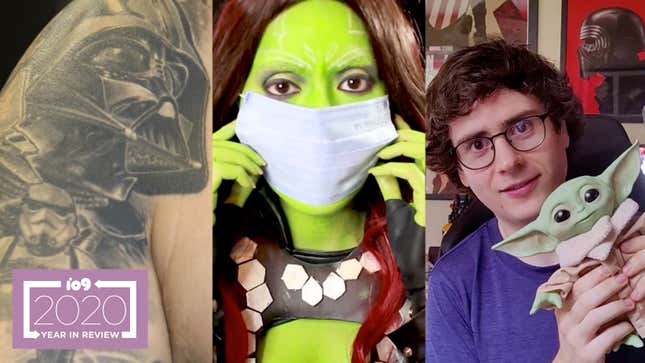 From left: Our videos on “Darth” Needles, at-home cosplay, and io9&#39;s “SDCC con floor tour.”