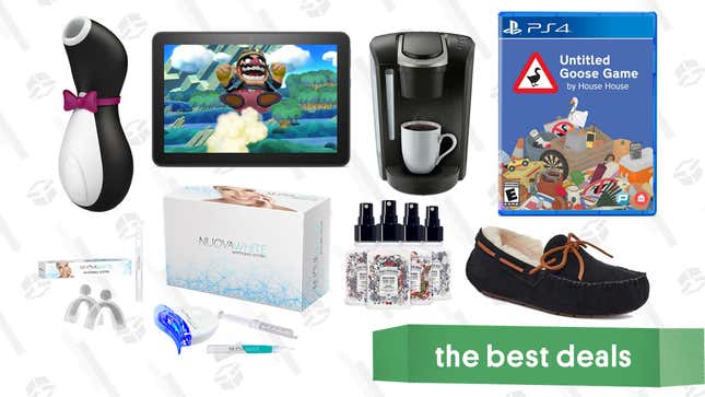 Image for article titled Thursday&#39;s Best Deals: Amazon Fire HD 8 Tablet, 512GB MicroSD Card, UGG Slippers, Satisfyer Penguin, Keurig K-Select, Nuovawhite Teeth Whitening Kit, and More