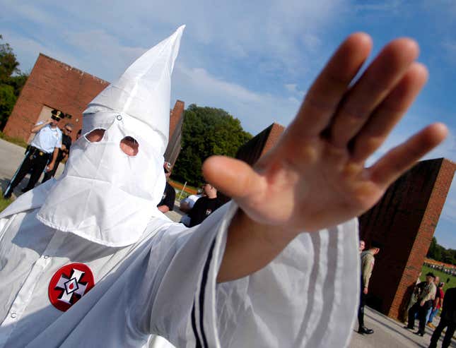 
                  A group raising “a donation blessing” for the Klux Klan was operating a PayPal account