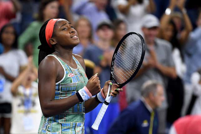 Image for article titled Sweet on Coco: 15-Year-Old Phenom Advances to 3rd Round of U.S. Open, Will Meet Naomi Osaka
