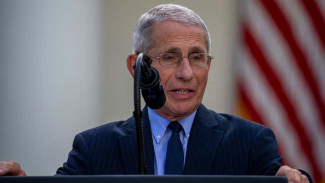 Image for article titled Dr. Fauci Warns Of Needless Suffering And Death If America Allowed To Continue