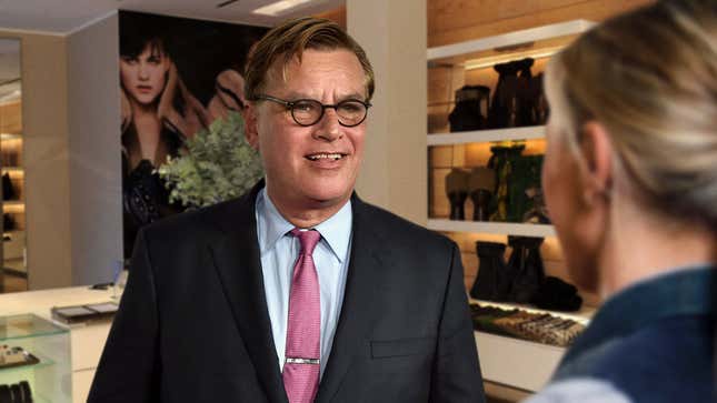 Image for article titled ‘America Needs To Dream Bigger,’ Declares Aaron Sorkin To Burberry Employee Who Informed Him Coat He Wanted Out Of Stock