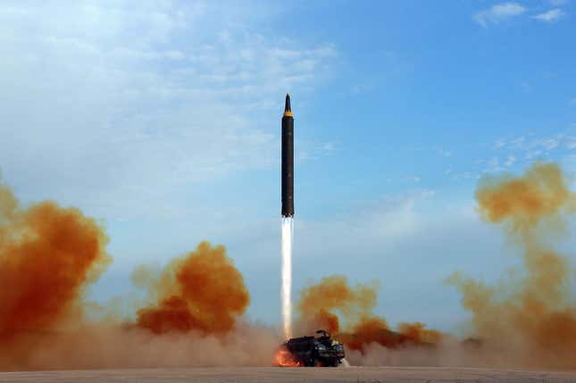 North Korean Hwasong-12 missile launch, 2017.