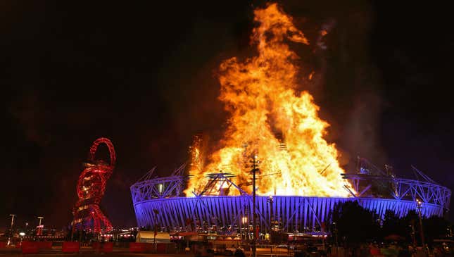 Image for article titled London Opening Ceremonies End With Traditional Lighting Of Olympic Stadium