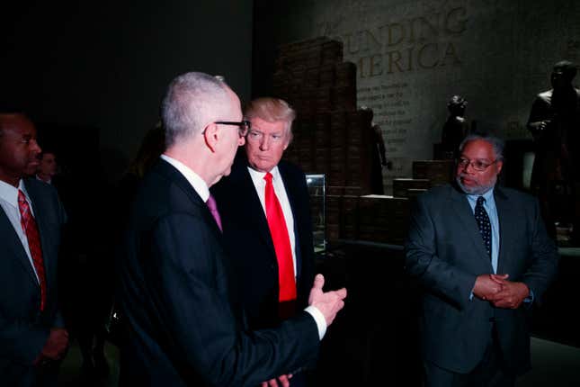 Newly appointed Smithsonian Secretary Lonnie G. Bunch, III recalls details of private tour he gave President Trump of the National Museum of African American History and Culture in new memoir.