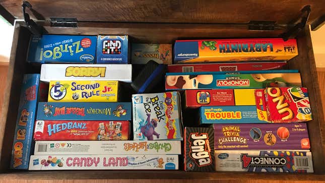 Image for article titled Store Your Kid&#39;s Games Vertically Instead of Stacking Them