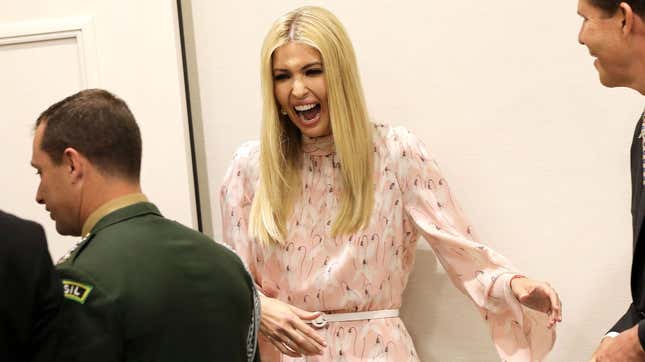 Ivanka Trump reacts during an event on the theme “Promoting the place of women at work” at the G20 Summit in Osaka, Japan on June 29, 2019