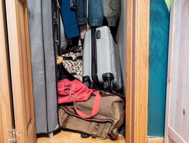 Image for article titled Closet With The Luggage All Fucked Up