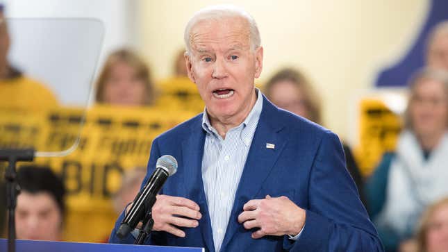 Image for article titled Biden Defends Past Inappropriate Touching Of Women As Symptom Of Stuttering Hands
