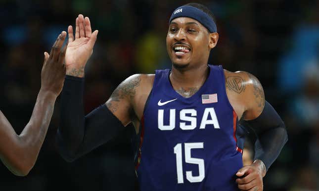 Image for article titled Carmelo Anthony Can&#39;t Even Get A Gig On A Depleted Team USA