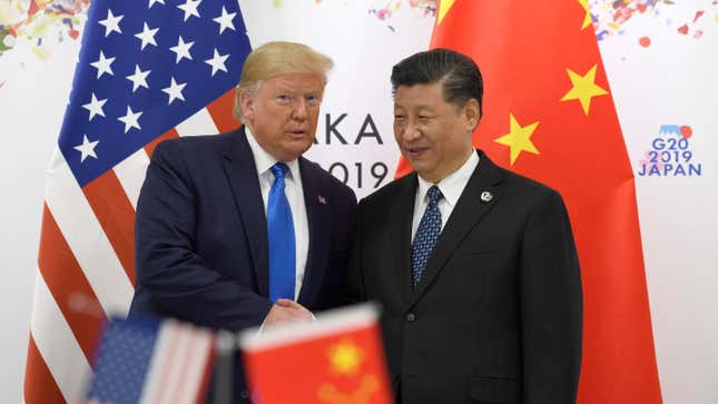 Image for article titled Trump Says He&#39;ll Relax Sanctions on Huawei as Part of Trade Talks With China