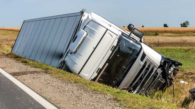 Image for article titled This month in overturned trucks: beer, molasses, pig intestines
