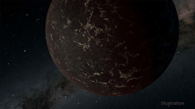 Artist’s illustration of a rocky exoplanet 