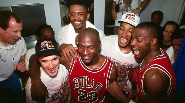 The Chicago Bulls after winning the 1991 NBA Championship.
