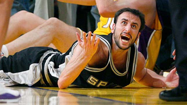 Image for article titled Injured Manu Ginobili Only Flopping At 85%