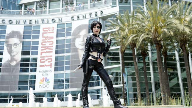 No cosplay outside the Anaheim Convention Center this year as WonderCon 2020 has been postponed.