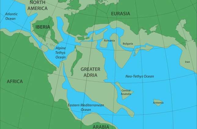 Trazan el mapa de de un continente perdido enterrado bajo lo que hoy son los países del Mediterráneo