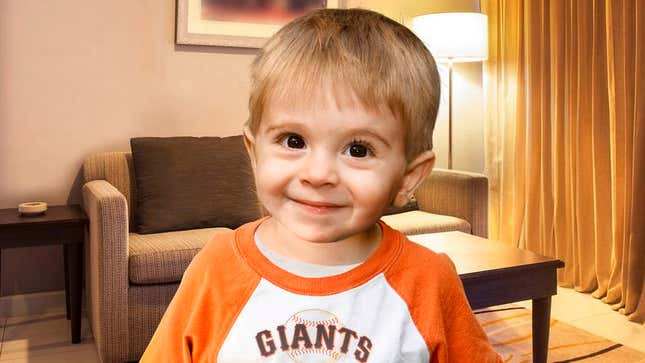 Image for article titled 2-Year-Old Never Thought He Would Live To See Giants Win World Series