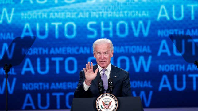 Joe Biden at the 2014 North American International Auto Show in Detroit, Michigan 