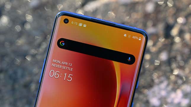 OnePlus axed the pop-up selfie camera from last year in favor punch-hole camera in the top left corner.
