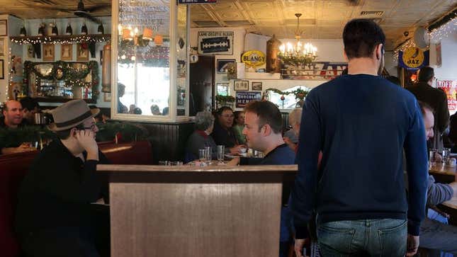 Image for article titled Man To Continue Slowly Drifting Into Middle Of Restaurant Until Host Redirects Him