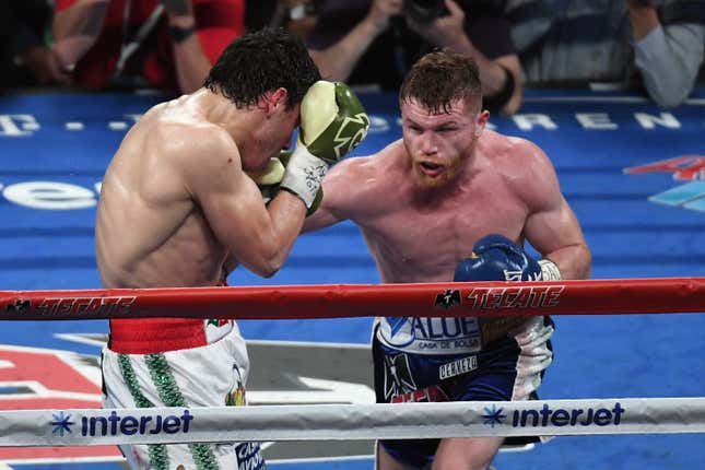 “Canelo” Álvarez vs. Julio César Chávez Jr. Photo by Ethan Miller/Getty
