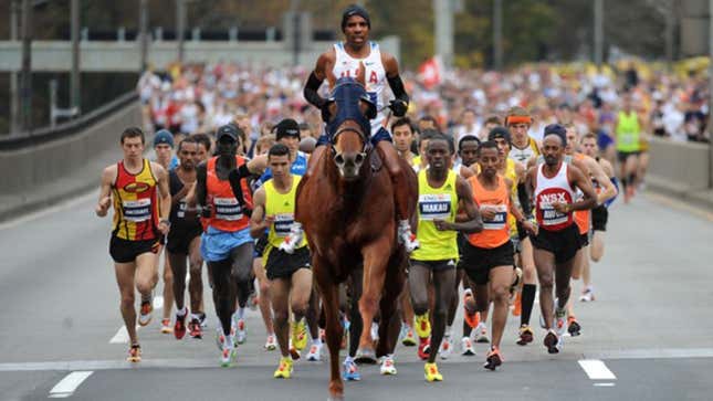 Image for article titled New York Marathon Winner Tests Positive For Performance-Enhancing Horse