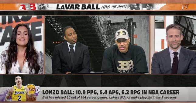 LaVar Ball Reappears On <i>First Take </i>After Lonzo's Trade, Makes Molly Qerim Uncomfortable