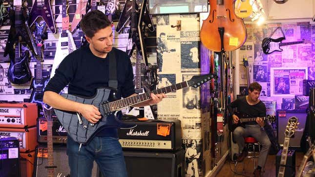 Image for article titled New Study Finds Only 88% Of Guitar Center Customers Become Famous Musicians