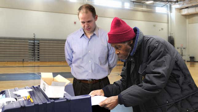 Image for article titled Georgia Election Worker Assures Black Man Ballot Scanner Supposed To Sound Like Shredder