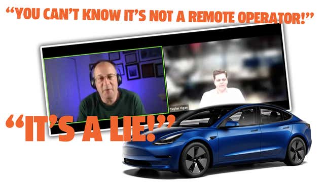 Image for article titled Listen To A Committed Elon/Tesla-Stan Make Baseless Claims That Other AV Companies Are Cheating