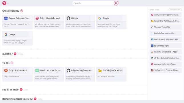 Toby is one of the third-party tab management options available.
