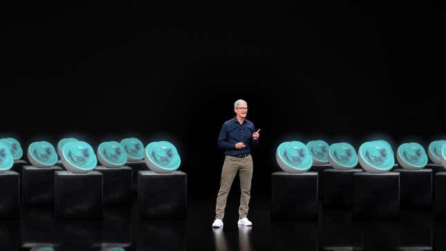 Image for article titled Tim Cook Unveils Rows Of Artificial Wombs After Announcing Apple Will Begin Manufacturing Own Employees In House
