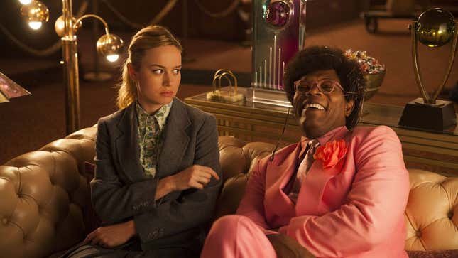 Brie Larson and Samuel L Jackson, best of friends, in Unicorn Store. 