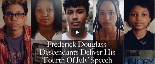 Image for article titled Descendants of Frederick Douglass Mark July 4th by Reciting His Famous Speech That Is as True as Ever