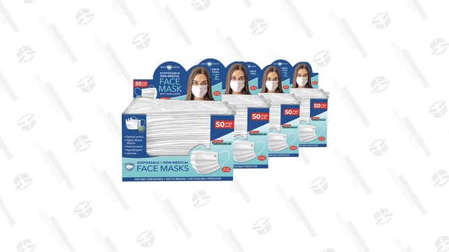 Individually Wrapped 3-Ply Disposable Masks (200-Pack) | $35 | Meh