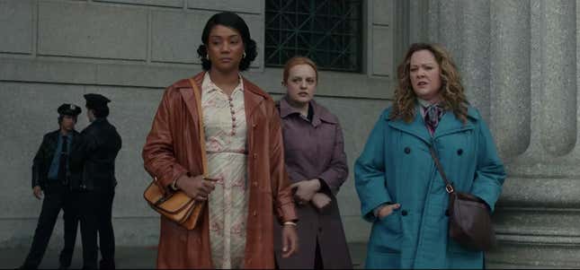 Tiffany Haddish, Melissa McCarthy, and Elisabeth Moss turn to crime in trailer for mob drama <i>The Kitchen</i>