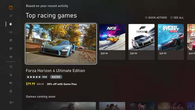 Imagen para el artículo titulado Así es la nueva interfaz de Xbox Series X que también llegará a Xbox One y PC