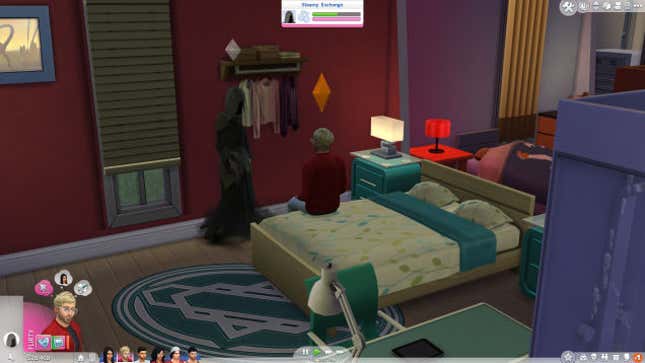 Sims 4에서 잔인한 사신을 유혹하기위한 퀘스트라는 기사의 이미지