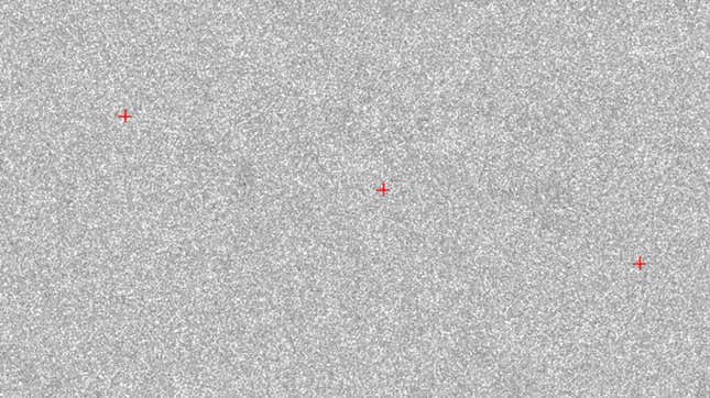 The asteroid isn’t in this image, thus, it’s not going to hit Earth.