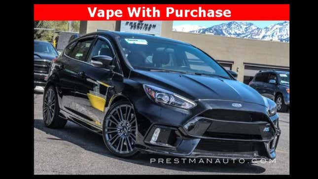 Image for article titled Free Vape with Purchase of Ford Focus RS, Seriously