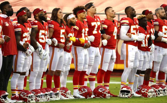 Who stands, who sits, who kneels, which song gets played, and what does it all matter? Thanks, NFL.