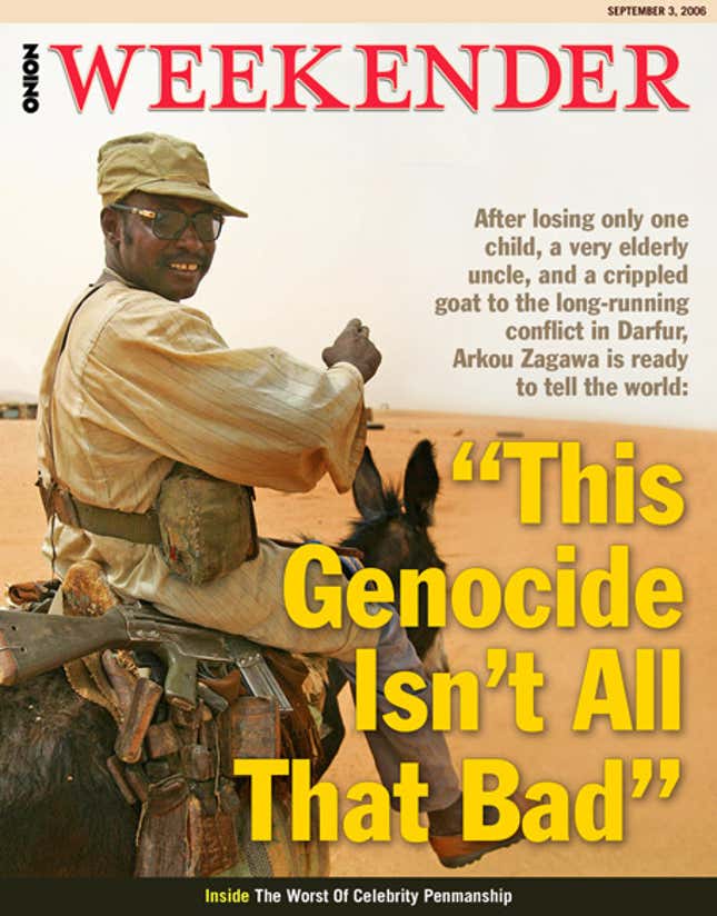 Image for article titled This Genocide Isn&#39;t All That Bad