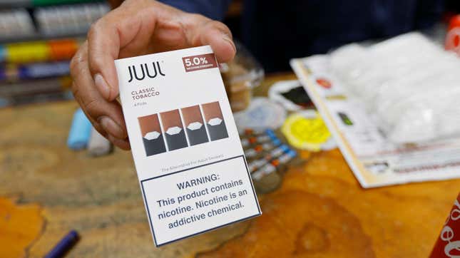 Tobacco-flavored Juul pods on sale in San Francisco on June 17, 2019.