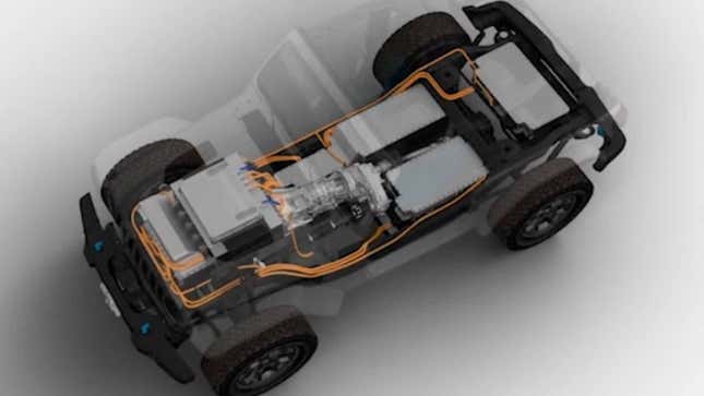 Image for article titled The Electric Jeep Wrangler Concept Looks Like It Was Designed By A High School Shop Class